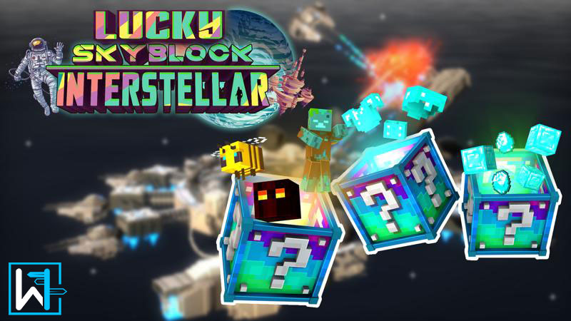 Lucky Skyblock Interstellar Key Art