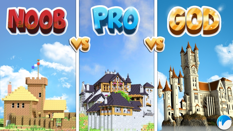 Noob VS Pro VS God: Castles Key Art