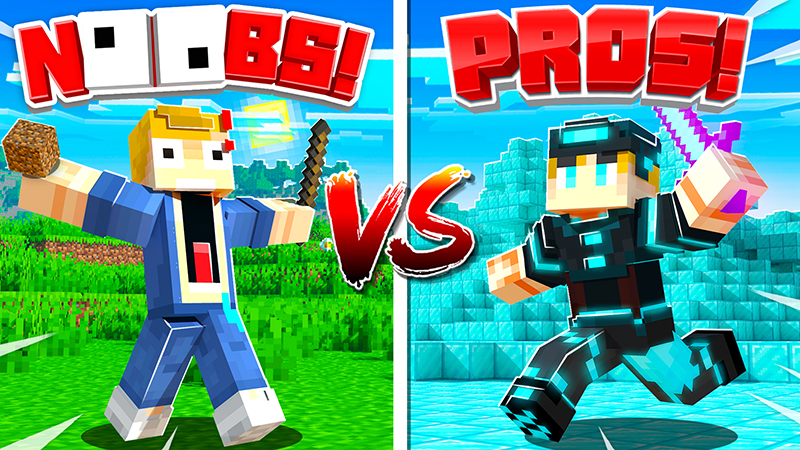 Noobs vs Pros! Key Art