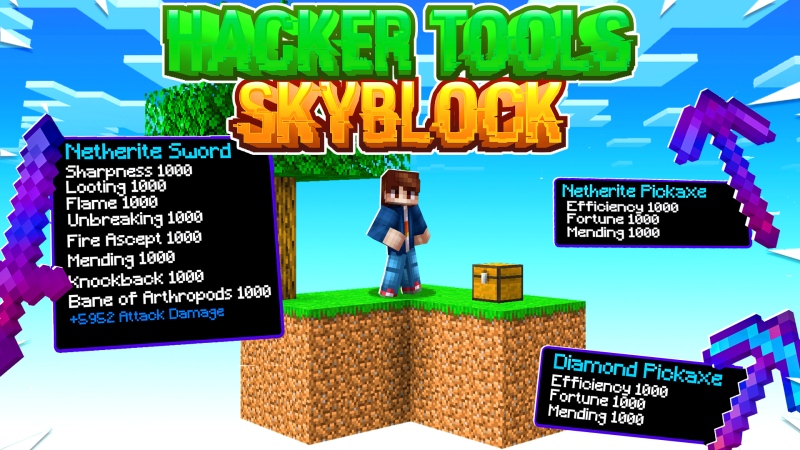 Hacker Tools Skyblock Key Art