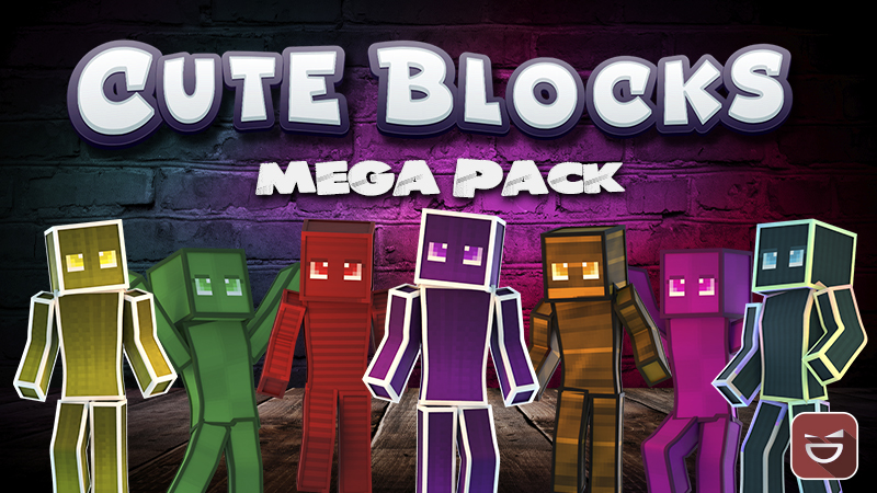 Minecraft Cute Blocks Mega Pack Skin Pack - Gamerheadquarters