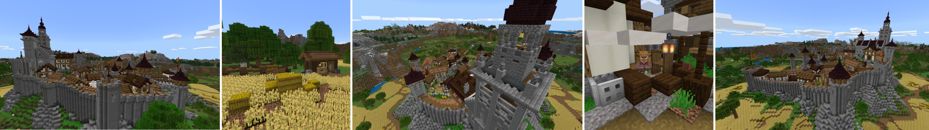 Villager Trading Castle Panorama