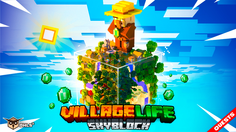 Village Life Skyblock Key Art