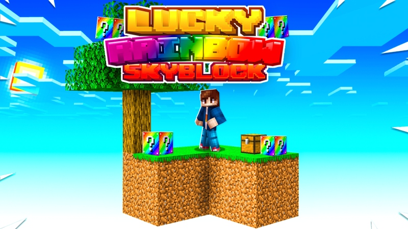 Lucky Rainbow Skyblock Key Art