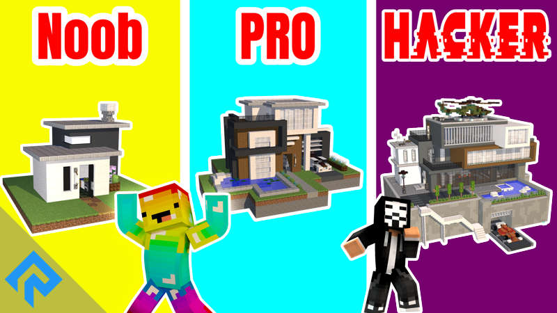 Noob vs Pro vs Hacker Key Art