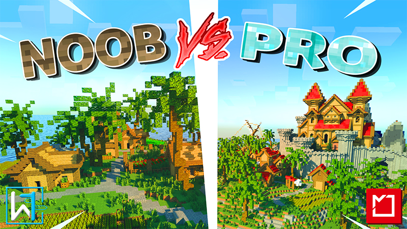 Noob vs Pro Town Key Art