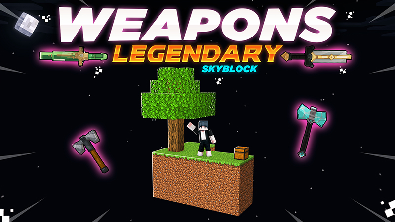 Legendary Weapons Skyblock Key Art