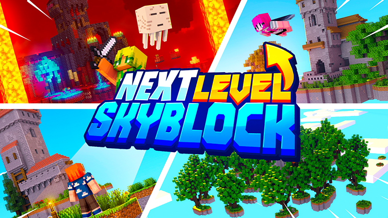 Next Level Skyblock Key Art