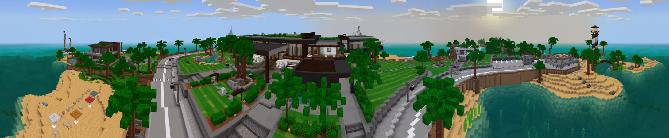 Modern Mansion: Noob vs Pro Panorama