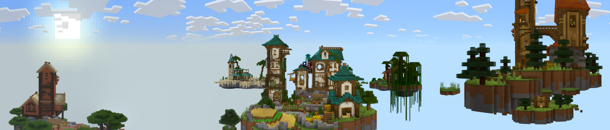 Medieval Skyblock Panorama