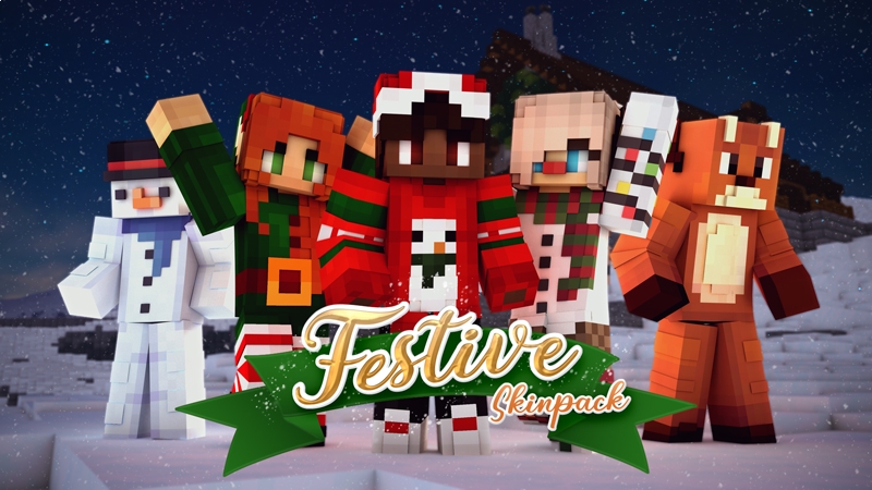 Festive Skin Pack by Galaxite - Minecraft Marketplace (via playthismap.com)