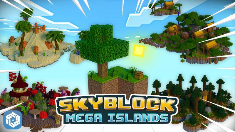 Skyblock Mega Islands Key Art