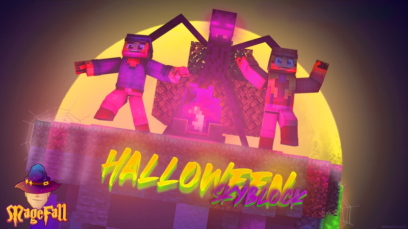 Halloween Skyblock Key Art