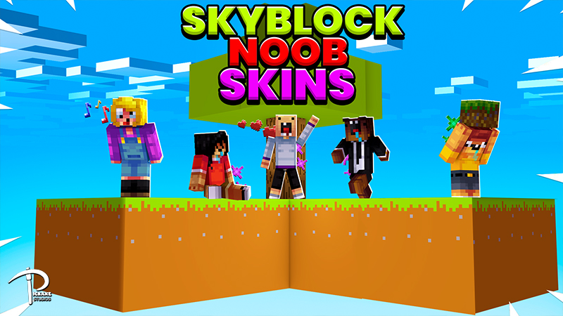 SkyBlock Noob Skins! Key Art