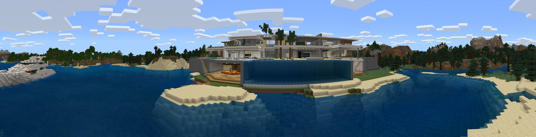 Millionaire Modern Mansion Panorama