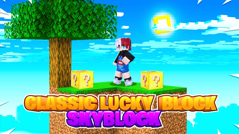 Classic Lucky Block Skyblock Key Art