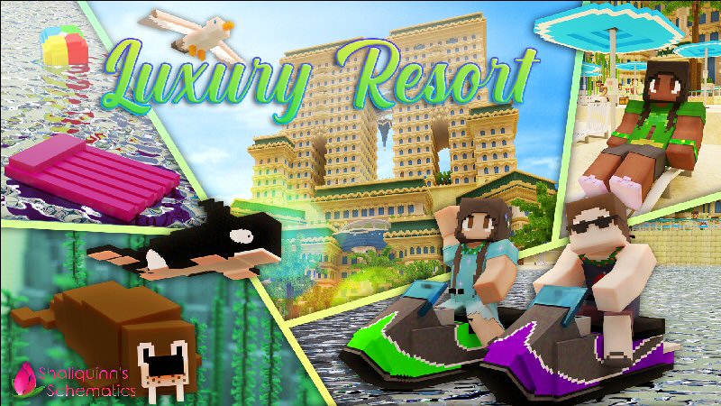 Luxury Resort on the Minecraft Marketplace by Shaliquinn's Schematics Luxury Resort on the Minecraft Marketplace by Shaliquinn's Schematics