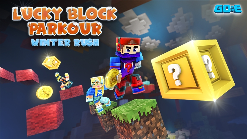 Lucky Block Parkour-WinterRush Key Art