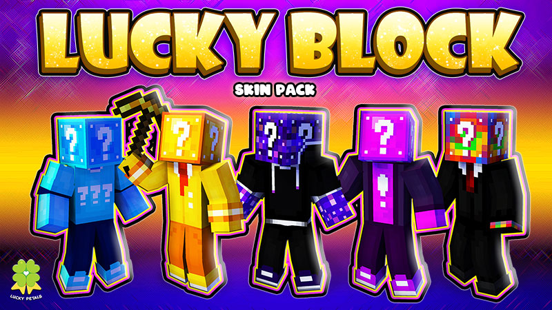 Lucky Block Skins by The Lucky Petals (Minecraft Skin Pack