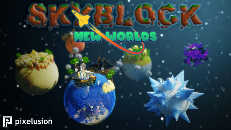 New Worlds Skyblock Key Art