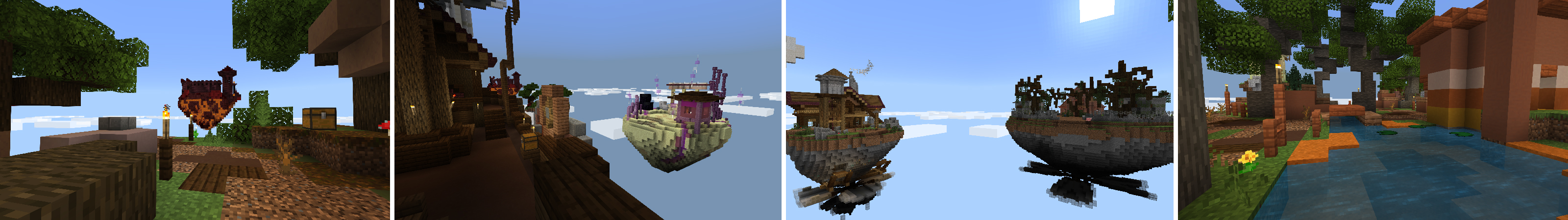 Steampunk Skyblock Panorama