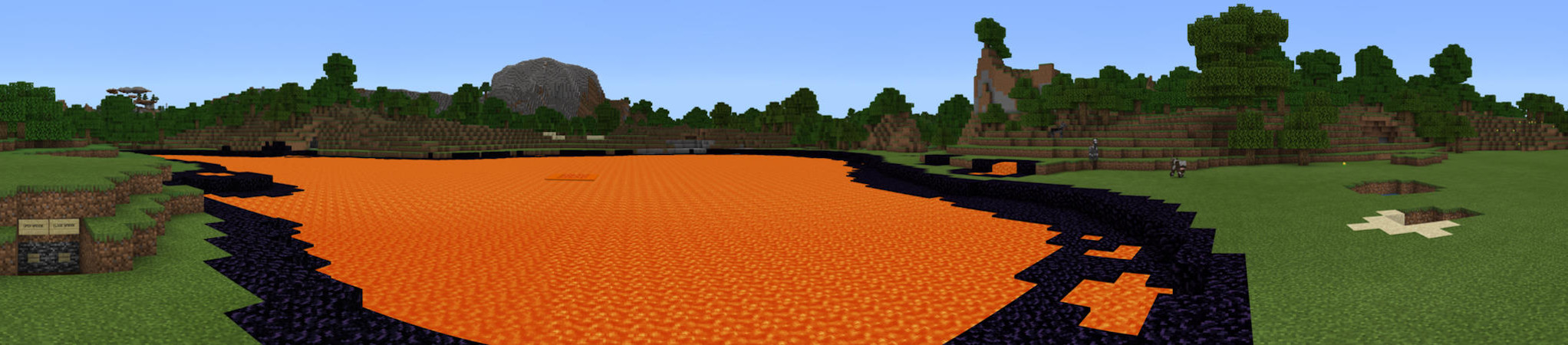 underground lava base in minecraft