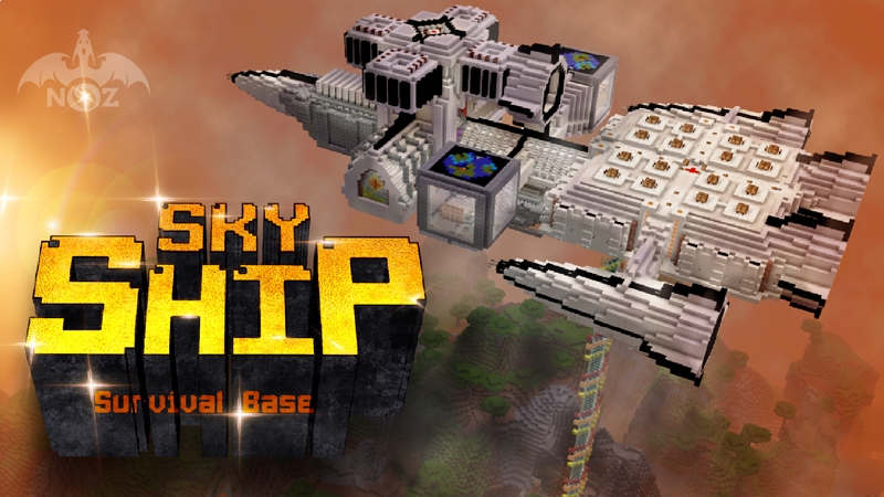 Sky Ship Survival Base By Dragnoz Minecraft Marketplace Via Playthismap Com