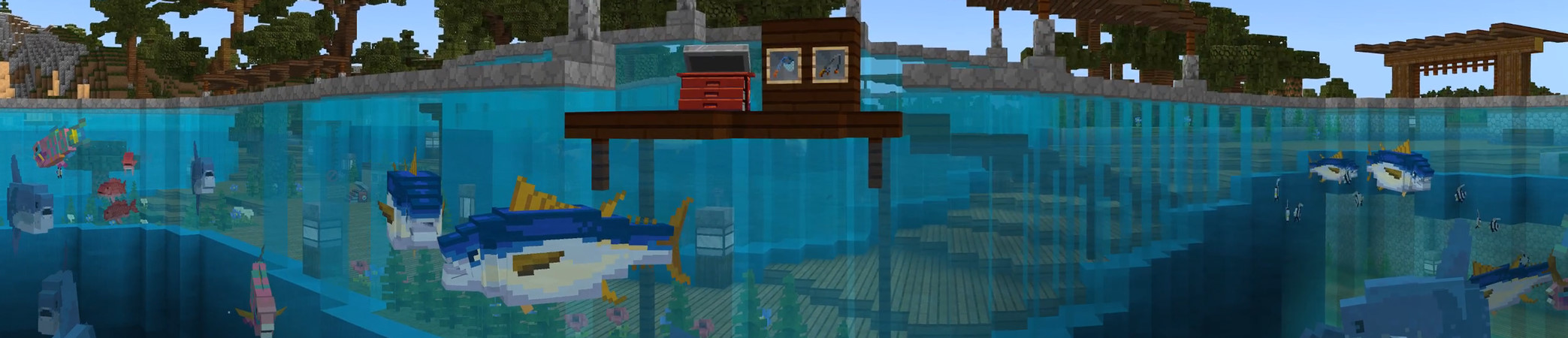 Aquatic Life: Fishing Panorama