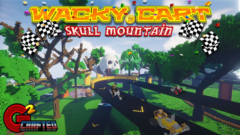 Wacky Cart Skull Mountain Key Art