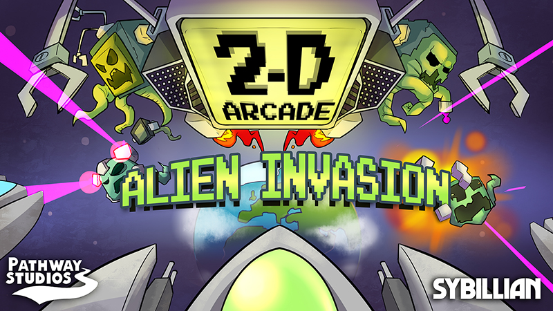 2-D Arcade: Alien Invasion Key Art