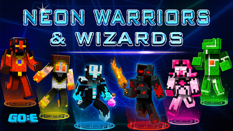 Neon Warriors & Wizards Key Art